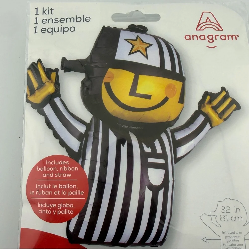 Anagram Touchdown Referee Decorative Balloons - set of 4